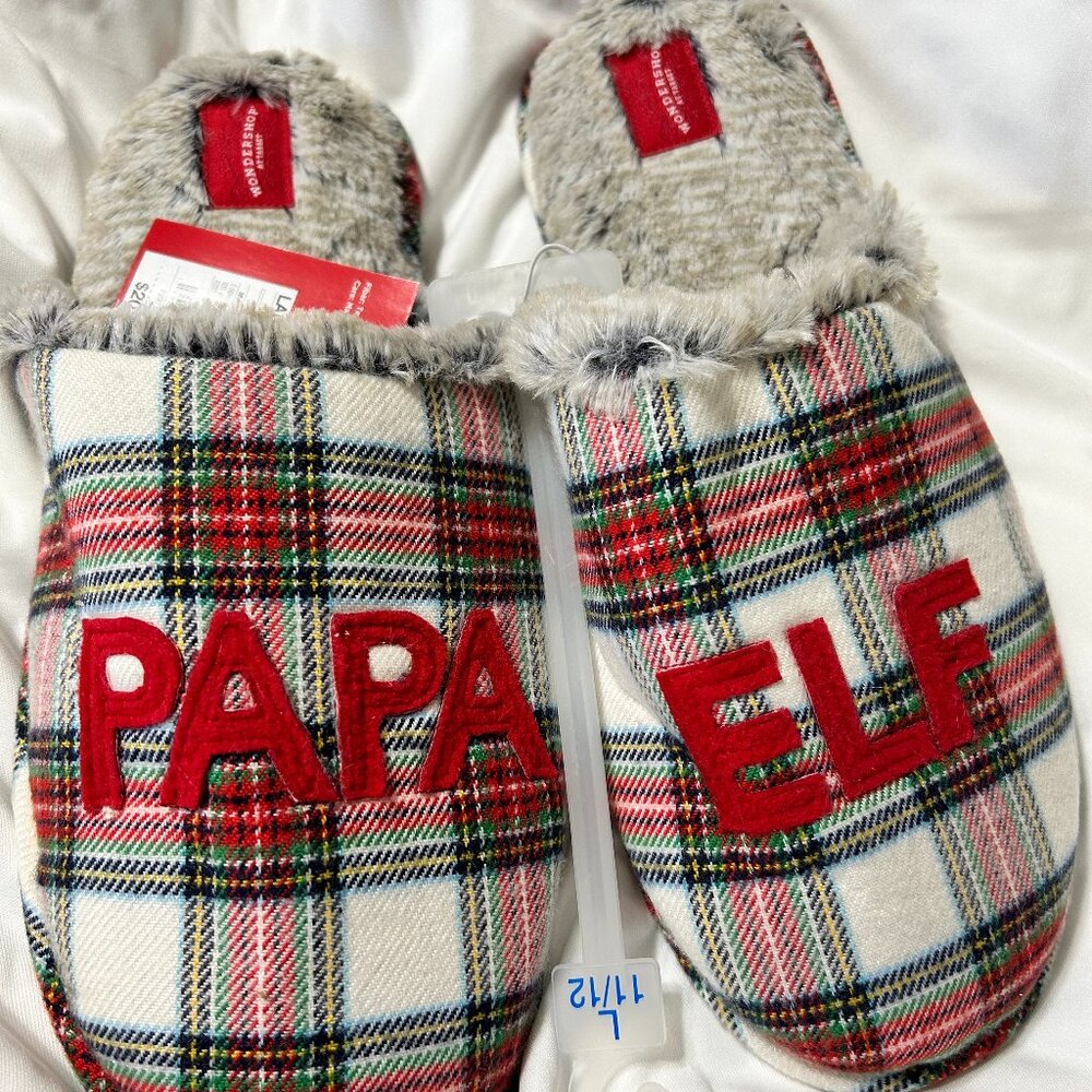 Holiday Papa Elf Men's Slippers